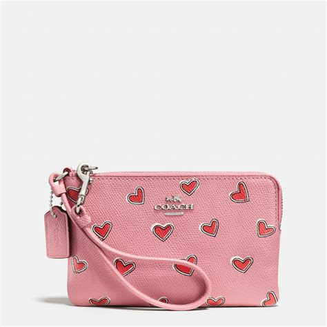 coach wristlet with hearts